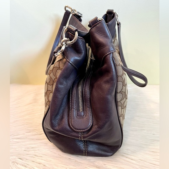 Coach Lexy Signature Leather Canvas Shoulder Bag - Picture 6 of 11